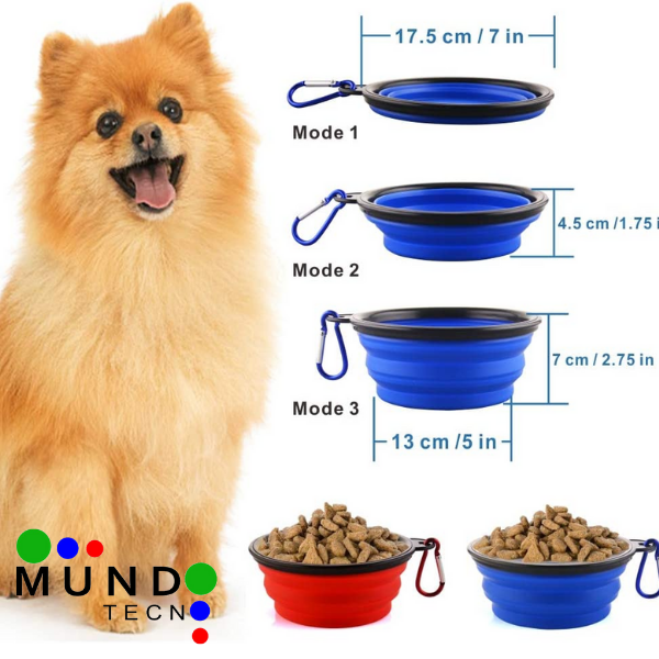 Bowls de mascotas silicona plegable® Ideal Gatos y Perros Pequeños