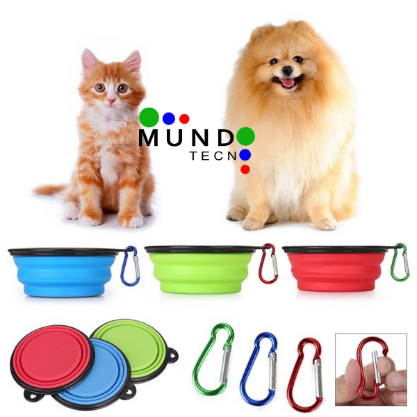 Bowls  de mascotas silicona plegable® Ideal Gatos y Perros Pequeños